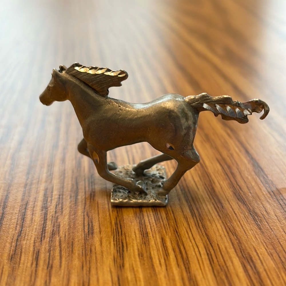 Pewter horse running